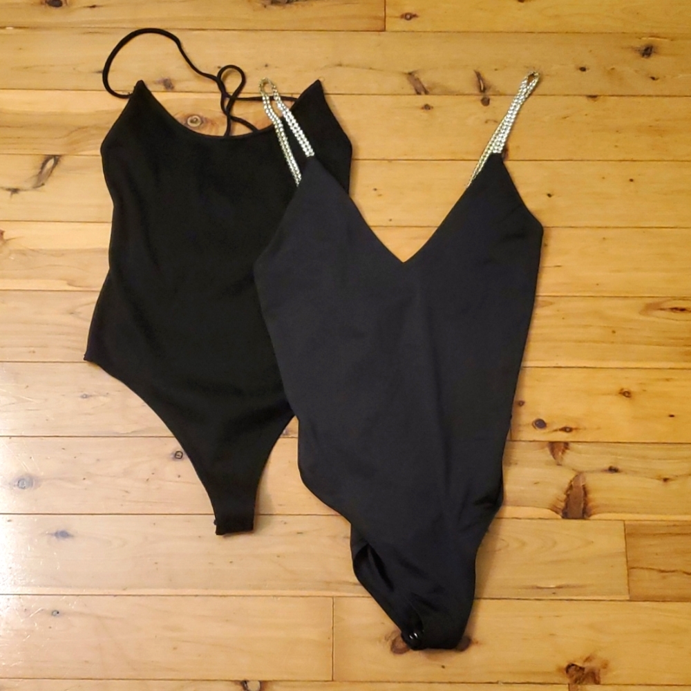Bundle of (2) Bodysuits in Black